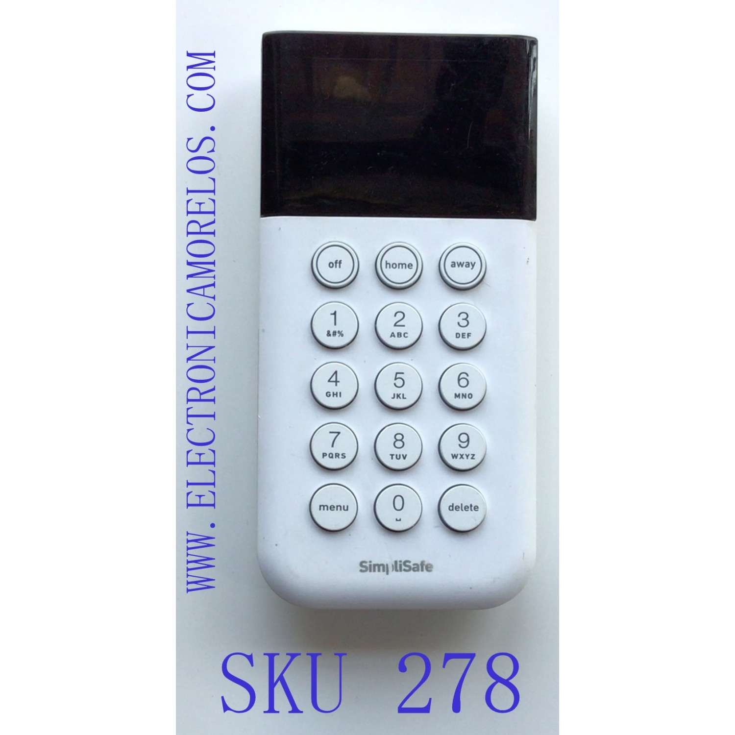CONTROL REMOTO PARA SISTEMA DEL HOGAR SIMPLISAFE / NUMERO DE PARTE U9K-KP300 / 20992-KP300 / SSKP3 / S/N / 008E7F42